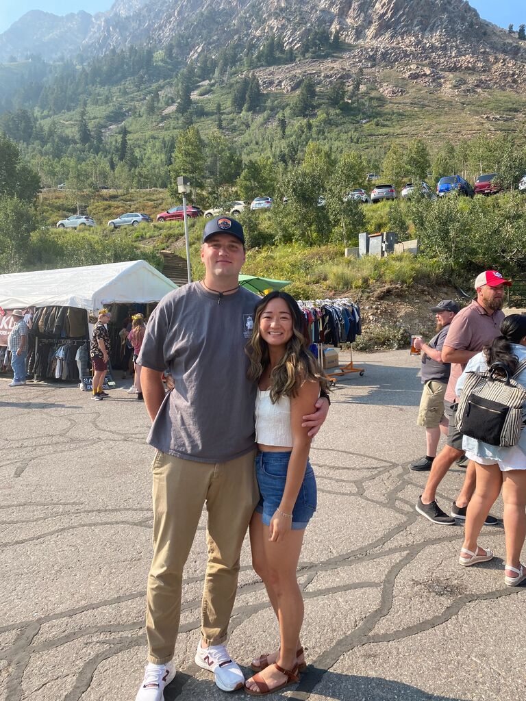 Our first photo together at Oktoberfest ✨ -  Snowbird Resort, Utah