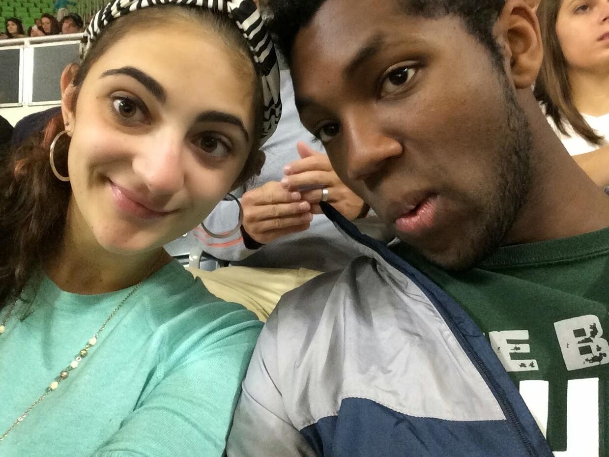 During one of Amanda's first visits to OU, where Kellen went to college, we went to a basketball game together. 