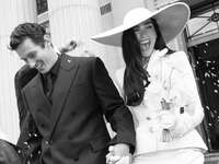 Dua Lipa with husband Callum Turner on their wedding day