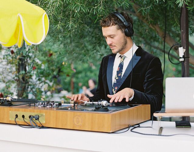 DJ performing at wedding reception