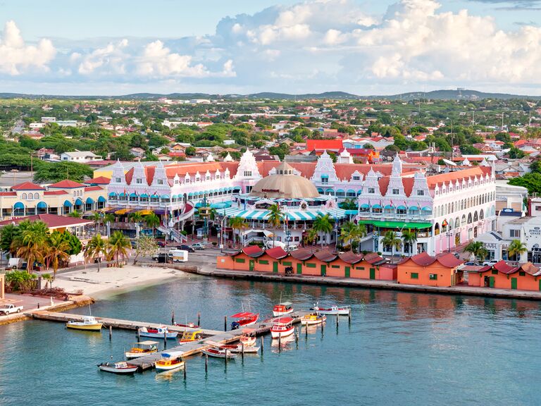 Oranjestad, the capital city of island of Aruba