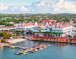 Oranjestad, the capital city of island of Aruba