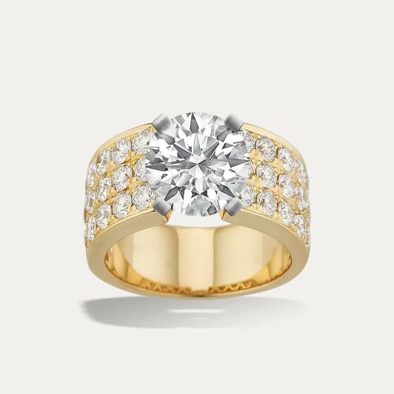 ShaneCo wide band engagement ring