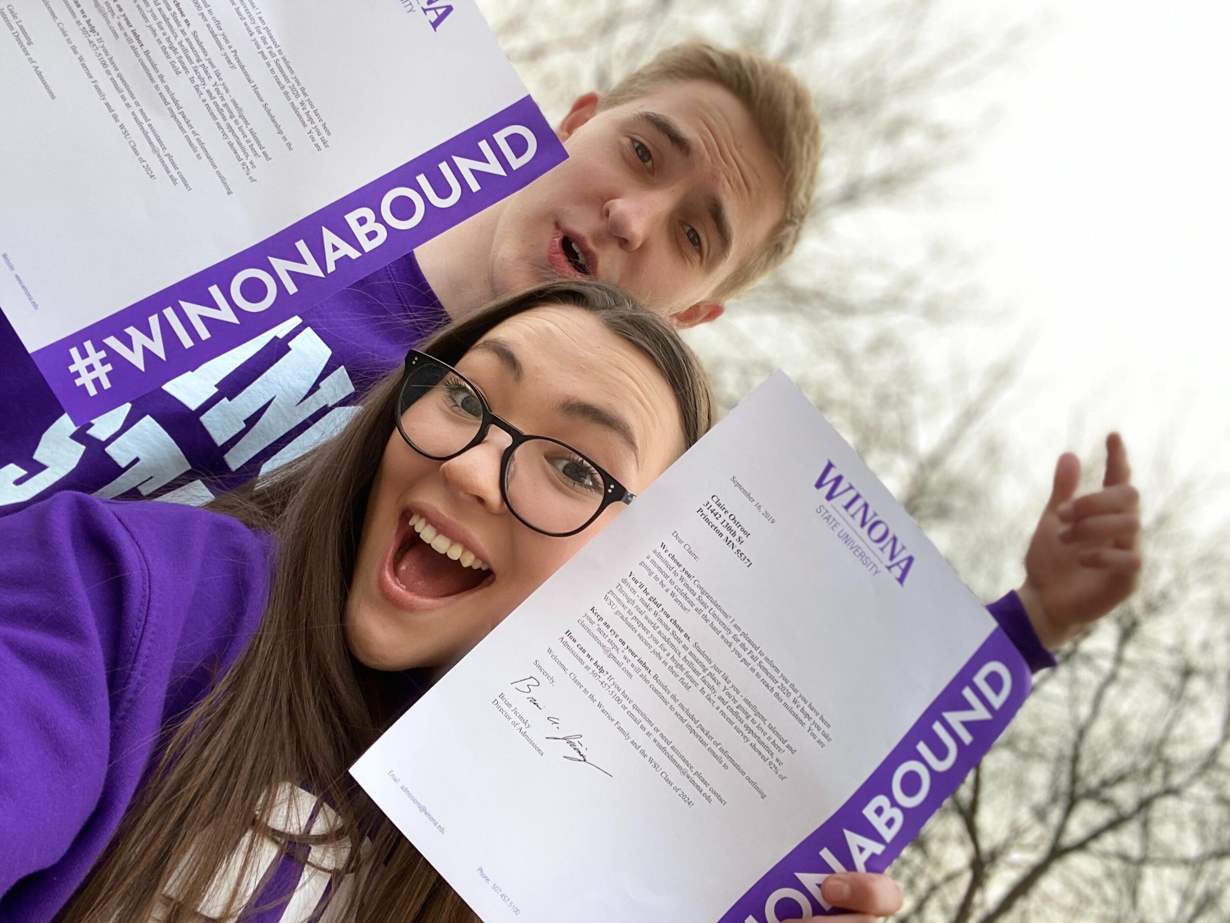 We both got accepted to attend Winona State University! Winona is where we spent our next 4 years and continued our love story!