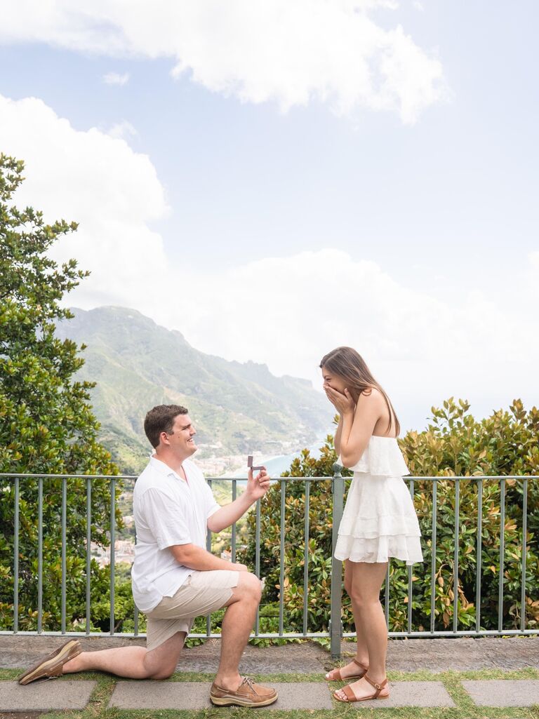 Austin proposes to Nicole in Ravello, Italy. 💍