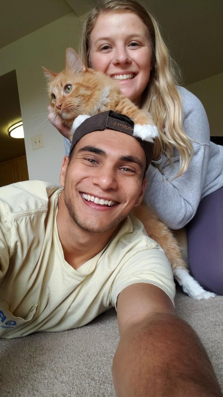 They became a family of 3 when they adopted the best kitty in the world, Fwuffs. He was the greatest study buddy for Hannah as she continued with online schooling.
