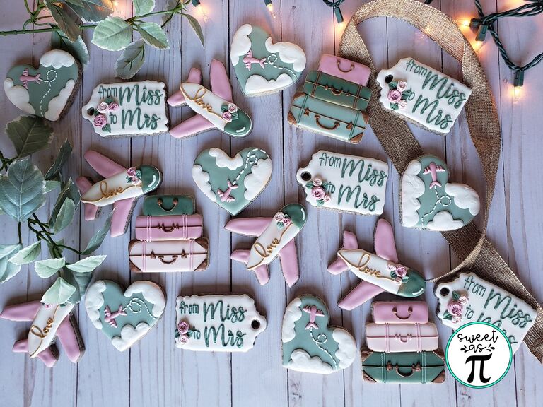 Handmade travel-inspired sugar cookies from SweetasPiDesigns on Etsy