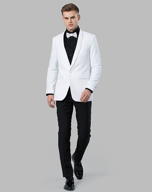 Menguin White Dinner Jacket Wedding Tuxedo | The Knot