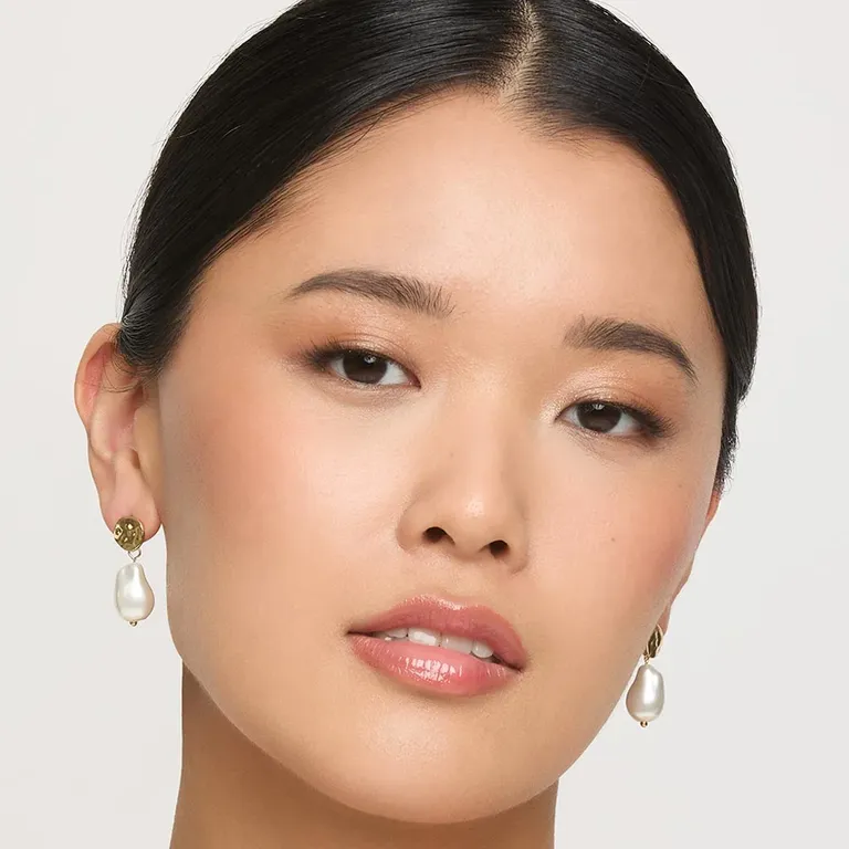 Pearl drop bridesmaid earrings from Birdy Grey
