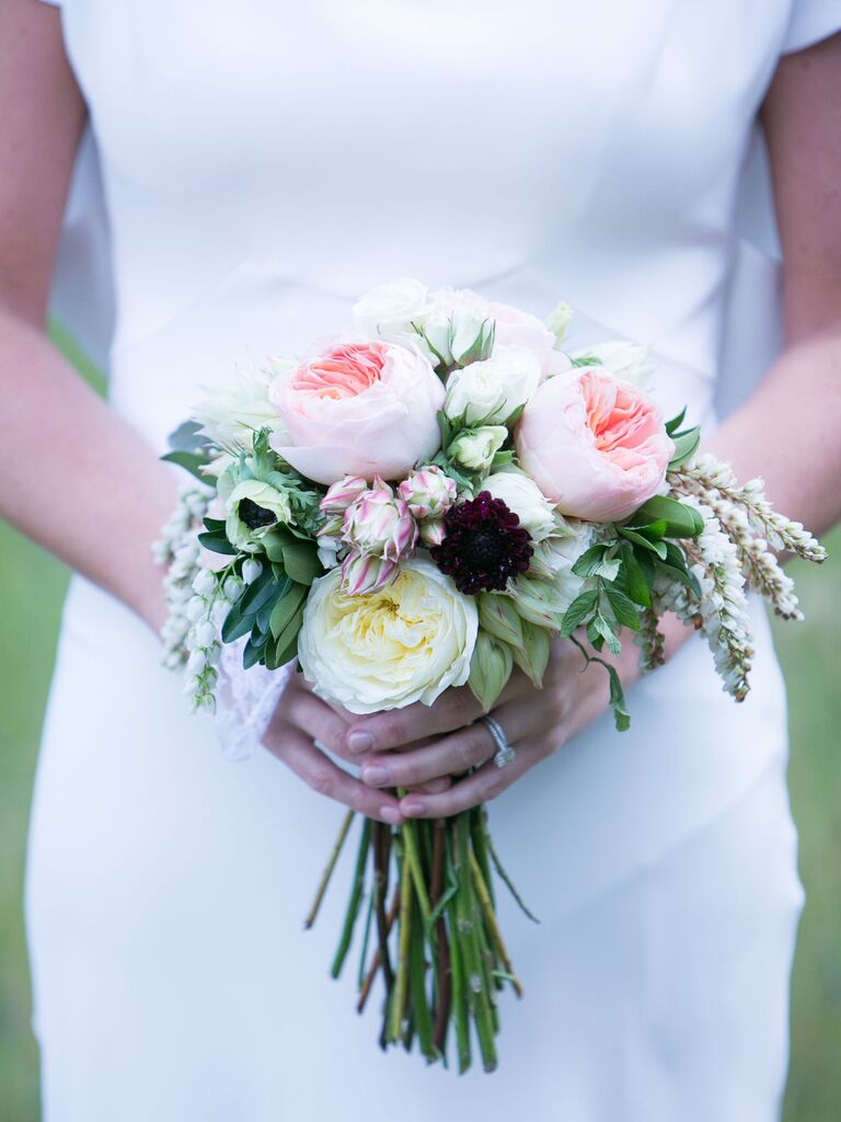 Artificial Wedding Bouquet - Silk Rose Bridal Bouquet Bridesmaid Flowers 10 Inch