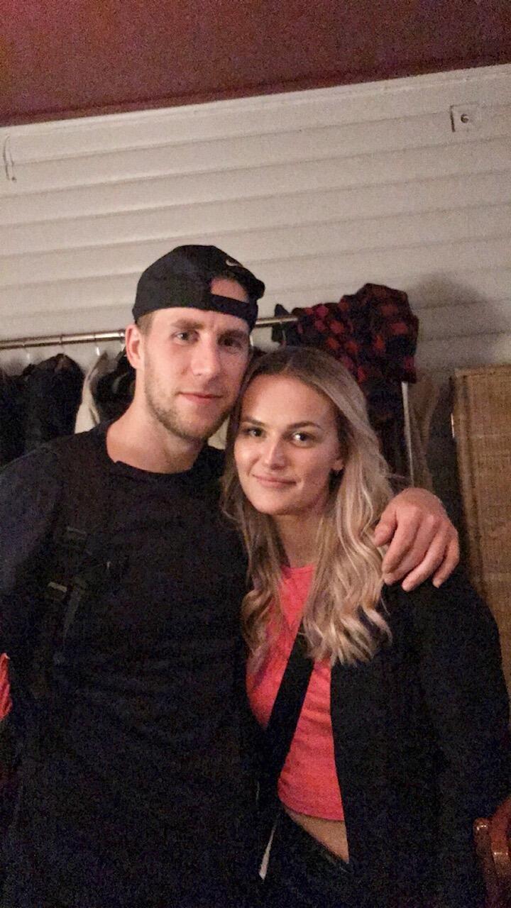 We meet :) 
Hockey team Party. 