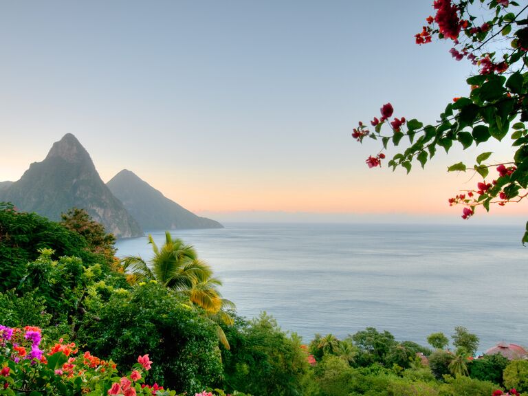 The romantic seaside views of St. Lucia