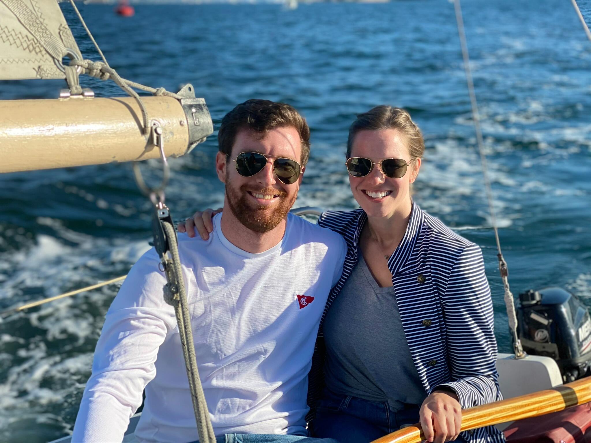 B&G's first time sailing on San Diego Bay! Who knew it would end up becoming one of their favorite activities together?!?
