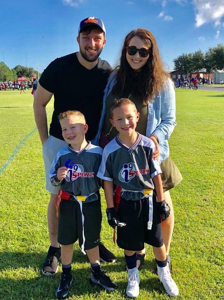 Watching the Fisher boys play football in Tampa, FL