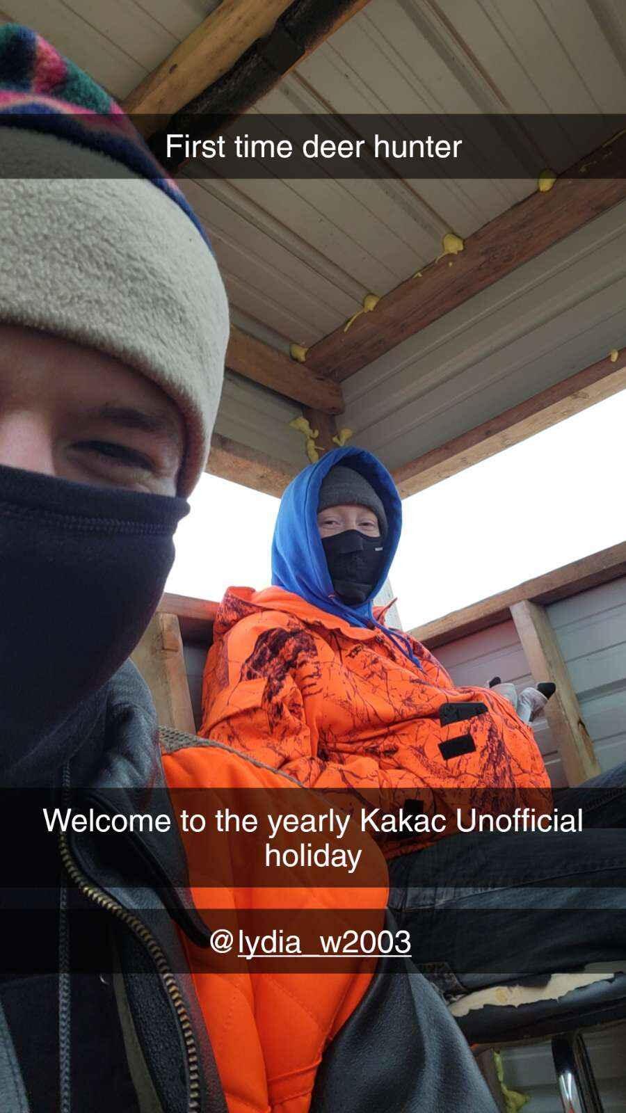 Lydia's grand introduction to the main event of the Kakac Family, deer hunting!
(She didn't get one)