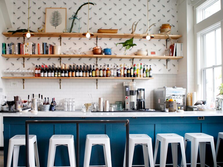 Bar and coffee area at Restaurant Homer romantic restaurant in Seattle