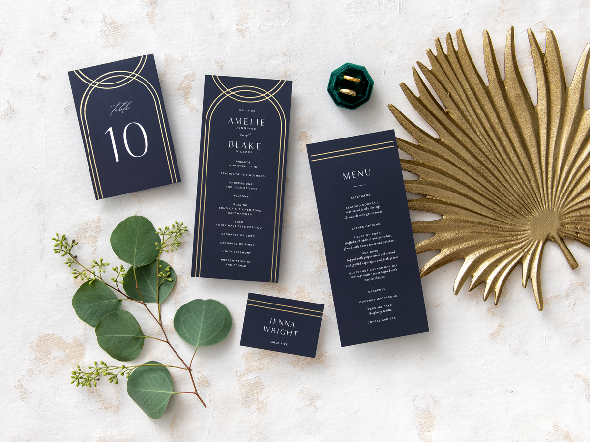 foil wedding invitations