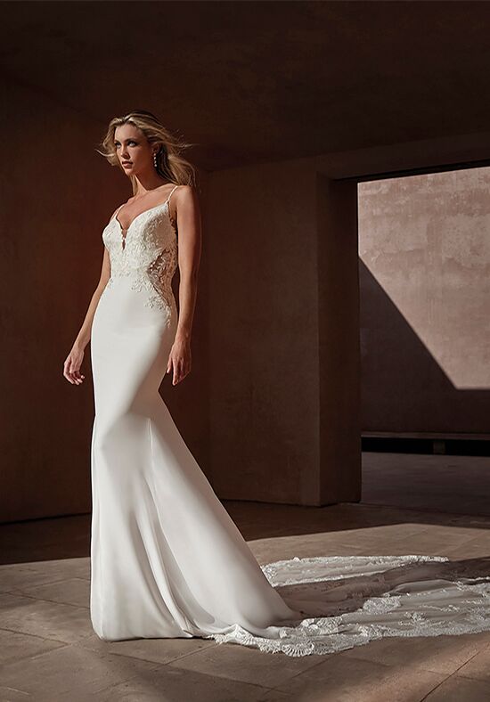 BARIKA, Mermaid wedding dress with V-neck