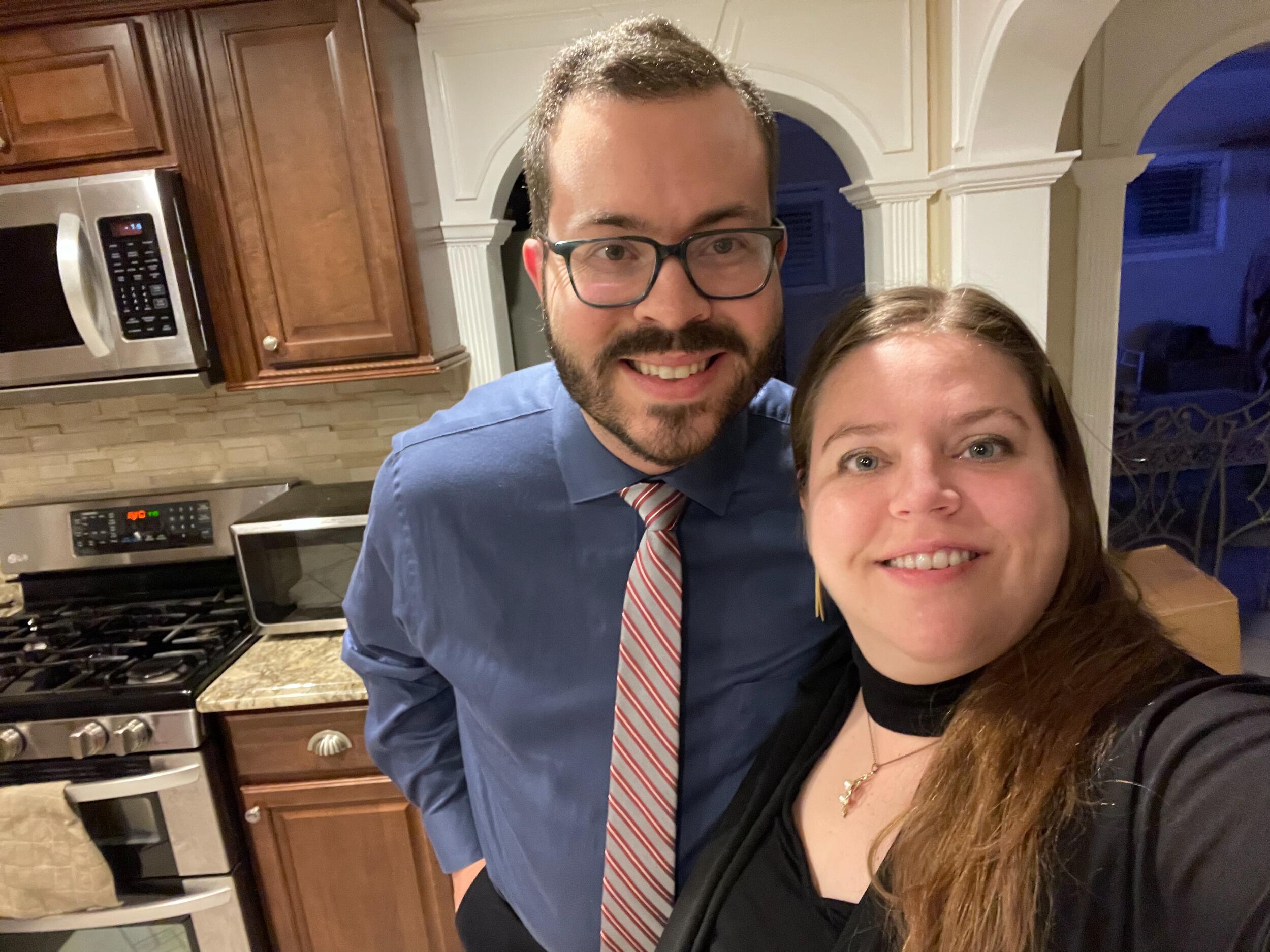 James and Leah celebrated their first Valentine's Day together! There were flowers, a sunset stroll at Huntington Beach in VA, great Thai food, followed by slow dancing the night away.  James loved the special gift Leah gave him, a framed picture of the night sky when they first met. 