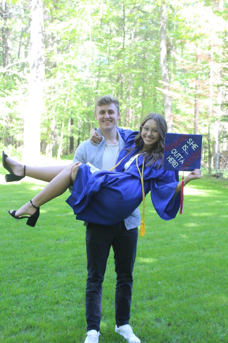 Brooklyn graduates high school with James by her side