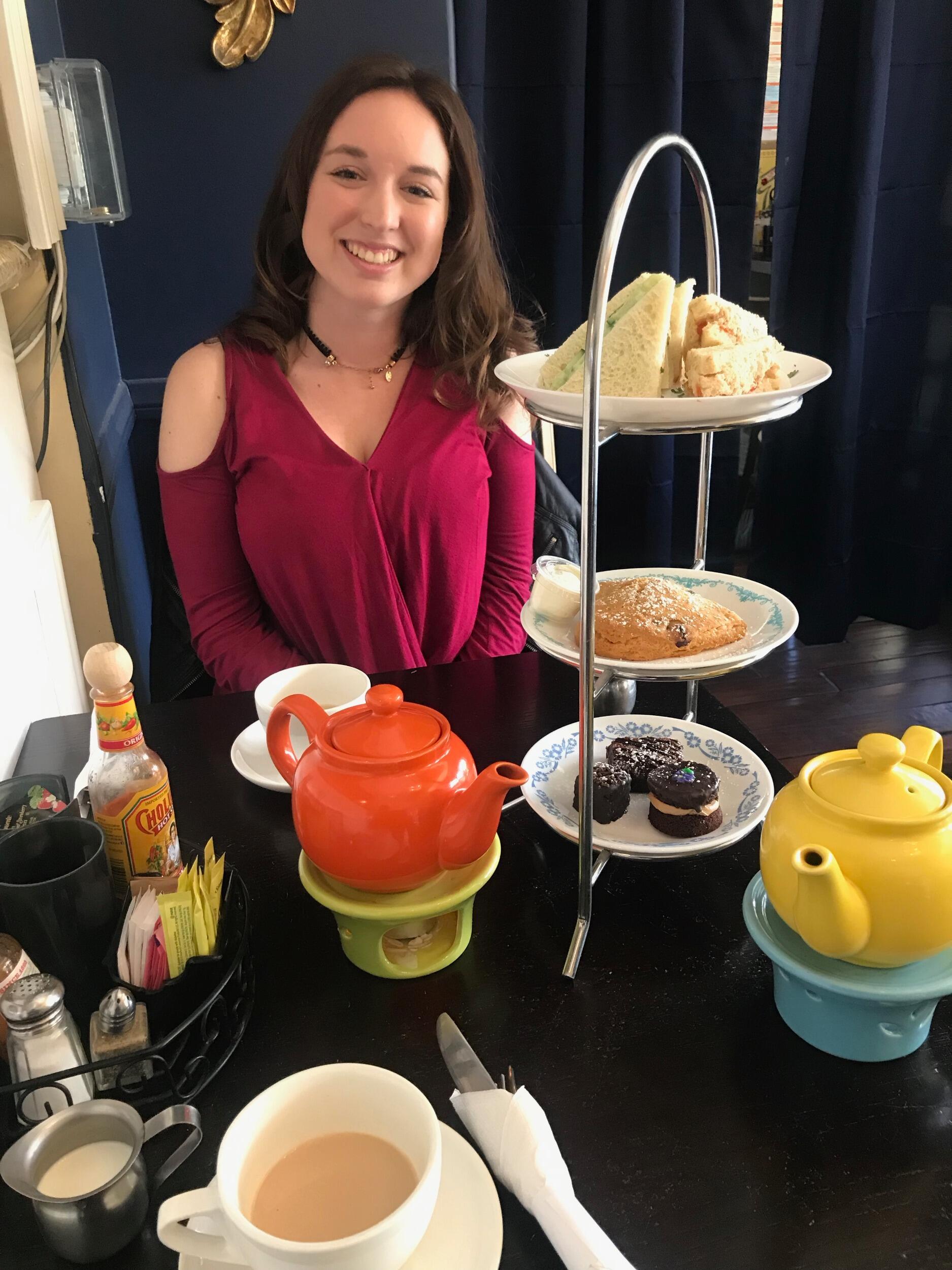 Our first date! We went out for tea and a movie