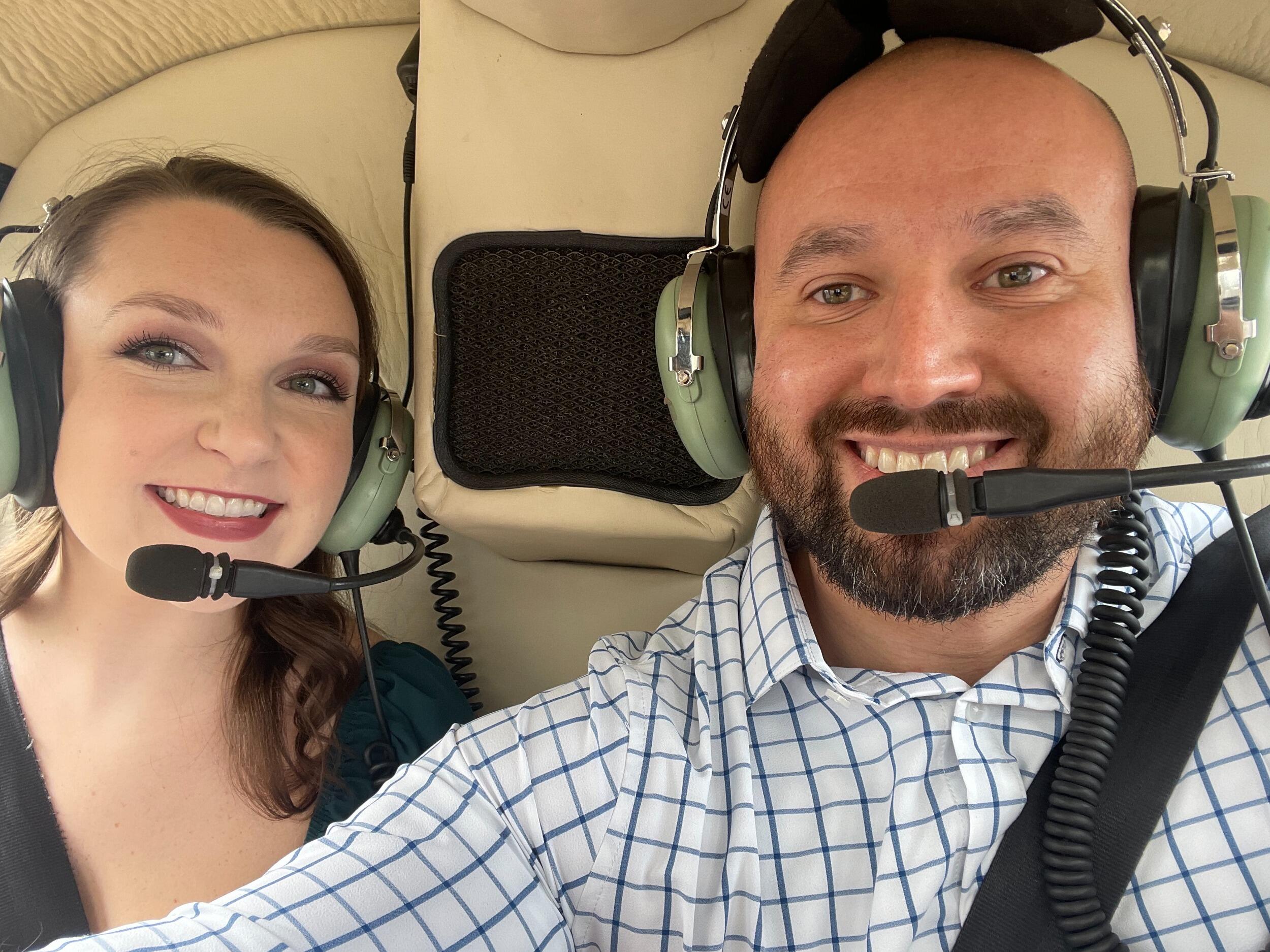 Evan surprised me with a helicopter ride right before the proposal! 