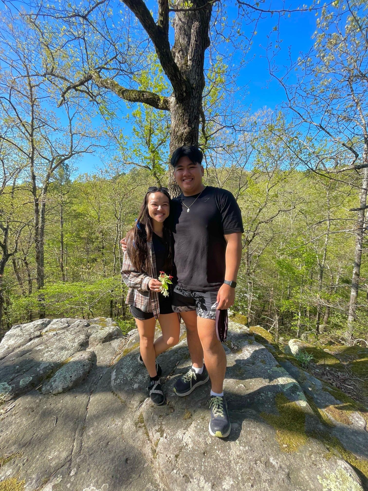 Mallory & David go on a hiking trip with friends