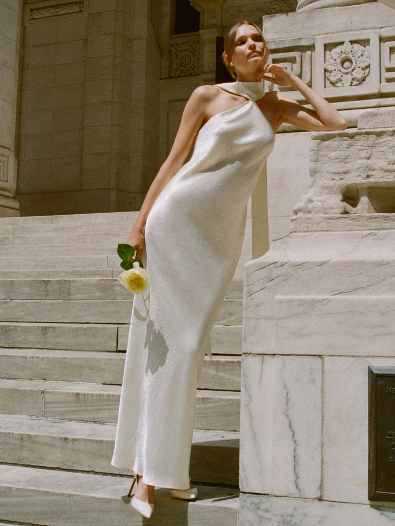 Amanda Uprichard halter neck wedding dress