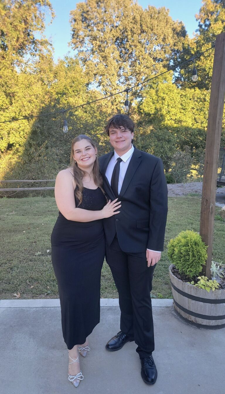 The couples first wedding together! Little did the bride know her turn would be next!