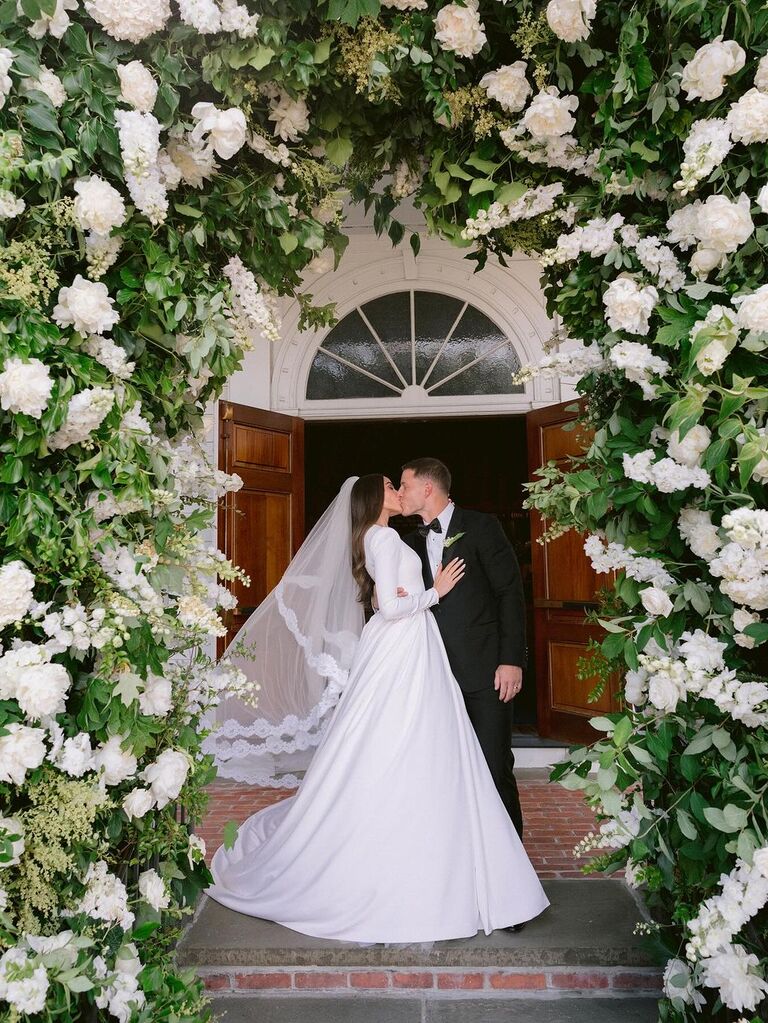 Olivia Culpo and Christian McCaffrey on their wedding day