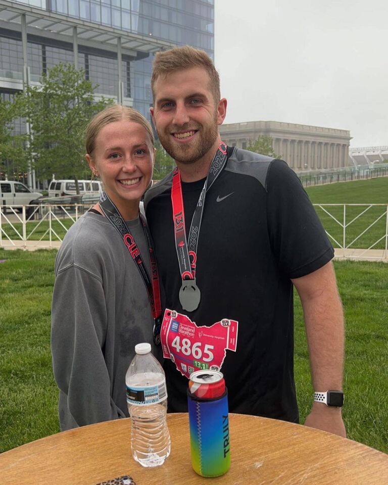 Our first half marathon together