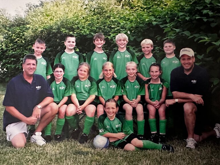 Roughly 2006, but Michael and Kaylee played on the same soccer team, coached by Michael's father, Randy! Kaylee scored her first soccer goal on this team.