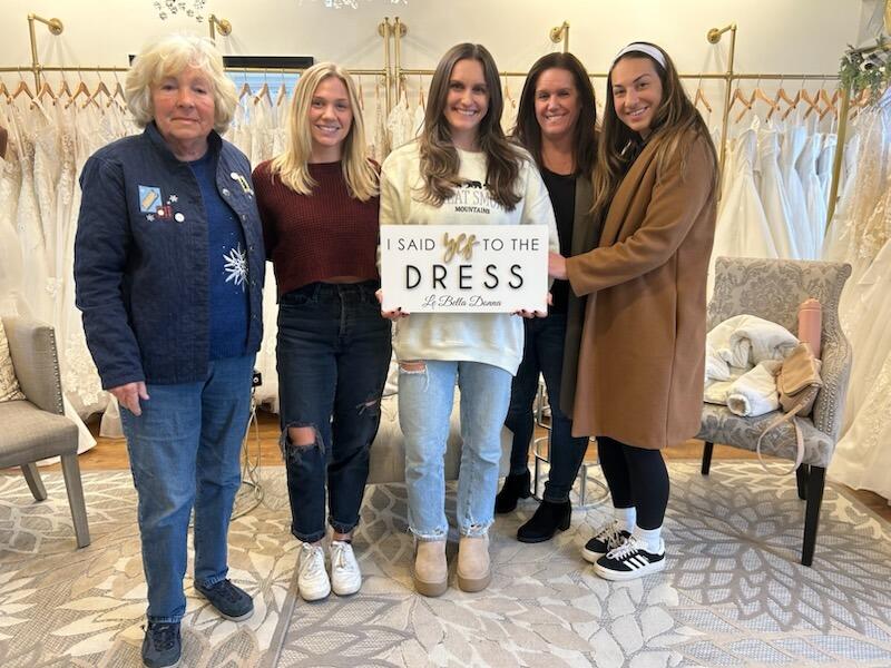 Shockingly, Madison said yes to the dress! Now, we cannot wait to celebrate our next milestone with you all at our wedding!!