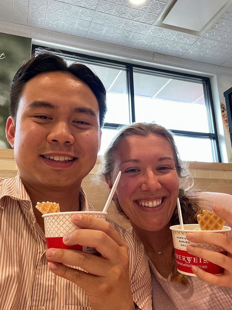 Ice cream in Illinois! We were both at UIUC helping out with a Christian conference for college students