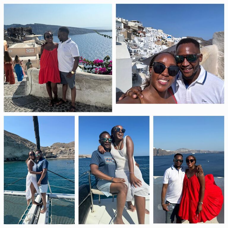 Santorini, Greece. Our first vacation together.