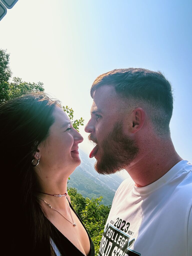 on top of a mountain in GA!