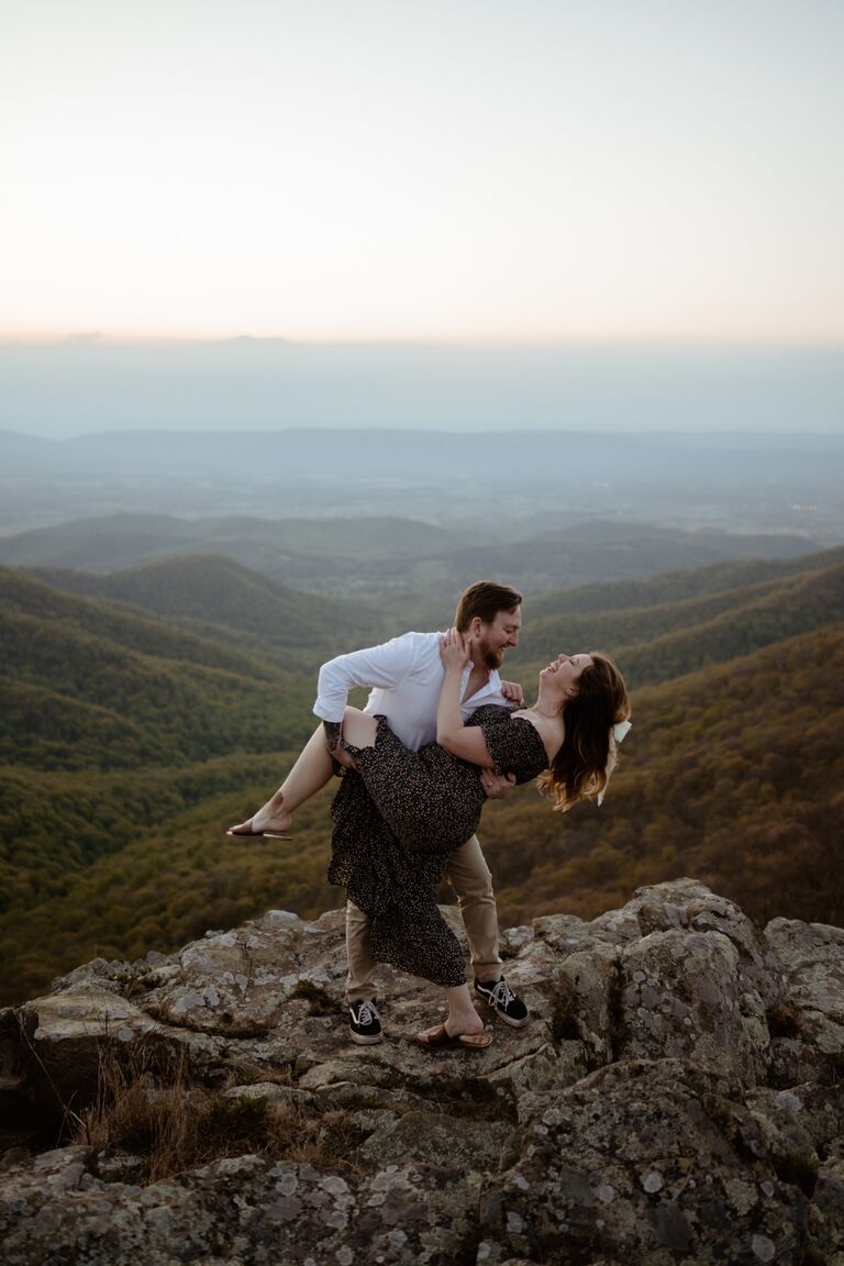 Engagement photos by White Sails Creative in Shenandoah National Park. More in the gallery below!