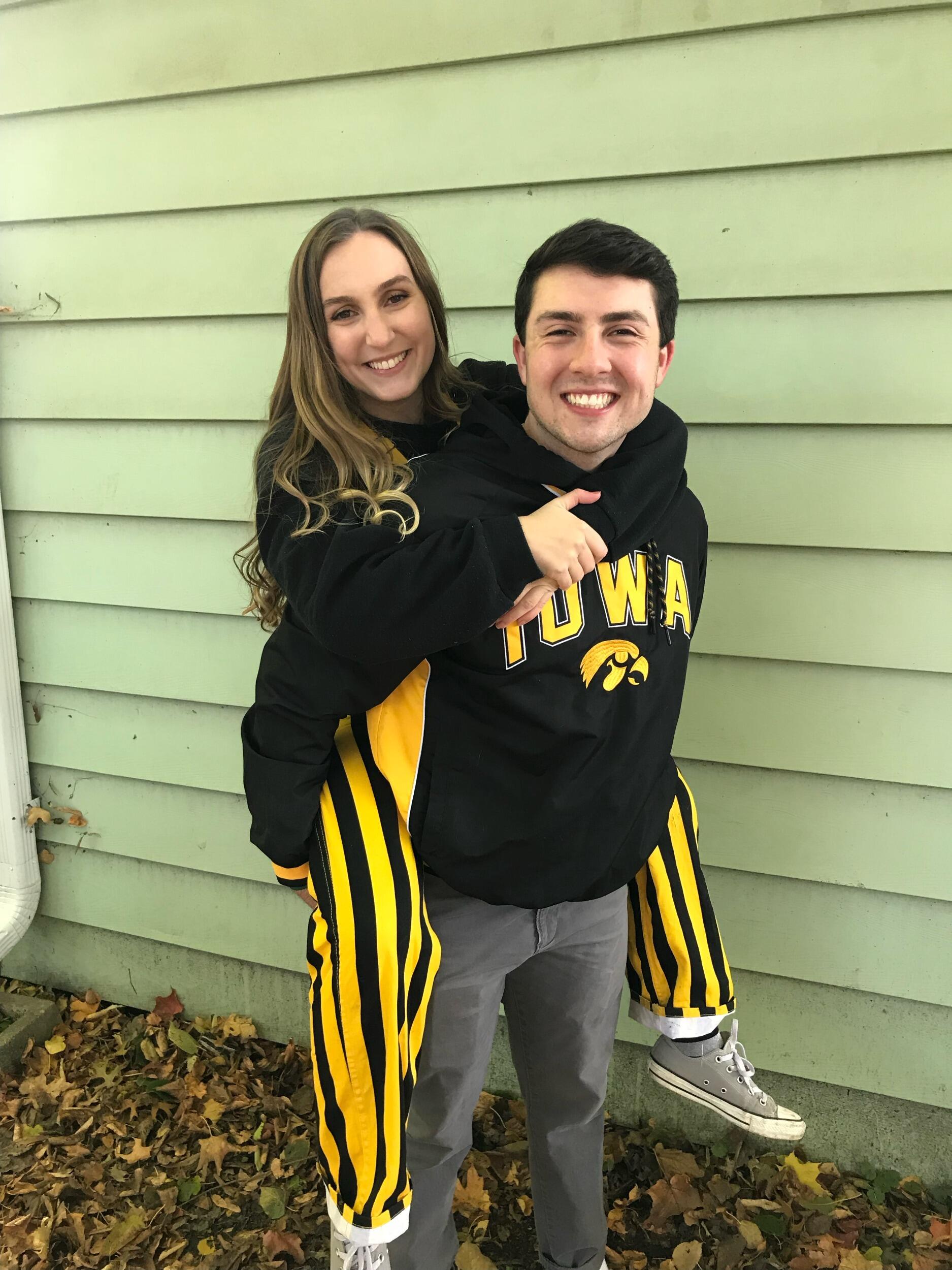 After this Iowa game, Luke asked Maddy to be his girlfriend. She said yes! 