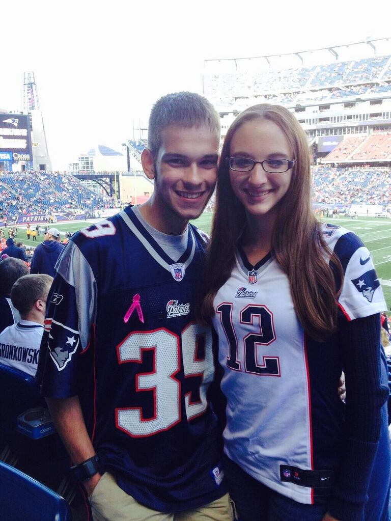Emily & Justin’s first Patriots game