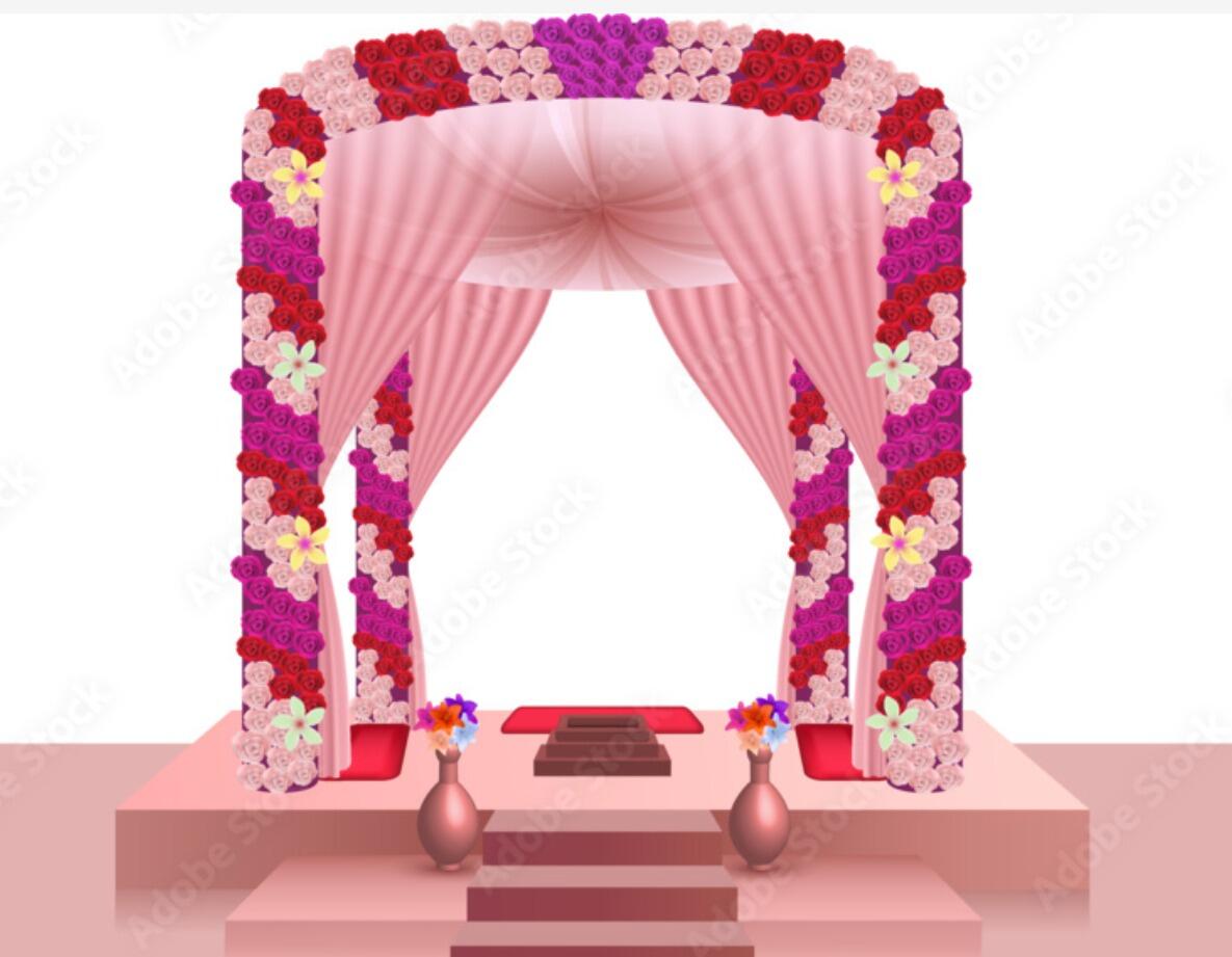 Indian Wedding Ceremony:

1) The Groom will enter escorted by the Bride's parents. They will perform some prayers and rituals together.

2) The Bride will make her entrance

3) Jaimala- The Bride and Groom exchange garlands.

4) Kanyadan- This part of the ceremony symbolizes the Bride's parents giving her away to the Groom.

5) Mangalpheras- The Bride and the Groom circle the holy fire with their wedding scarves tied together 4 times, symbolizing the four human goals of Dharma in the Hindu religion.

6) Kansar- Bride and Groom have their first meal together.

7) Ashirvaad- Newlywed couple receives blessings and love as the ceremony concludes pronouncing them husband and wife!