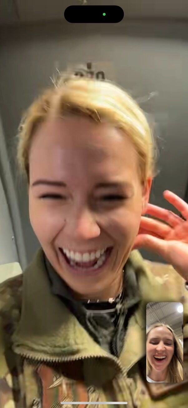 A very excited Cass mid mission finding out the news!