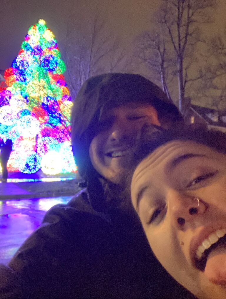 When we saw this Christmas tree driving down Starin, we knew we had to take a selfie.