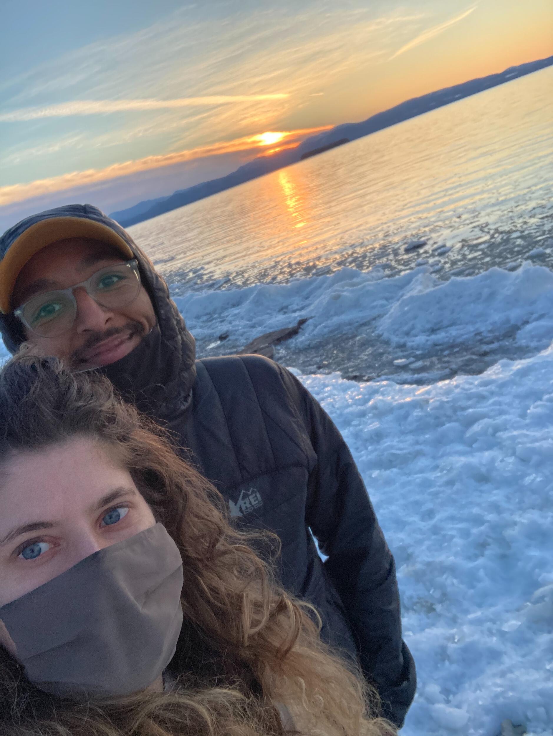 Alicia and Tedros spent the month of February 2021 in Vermont where Tedros taught Alicia how to snowboard. 