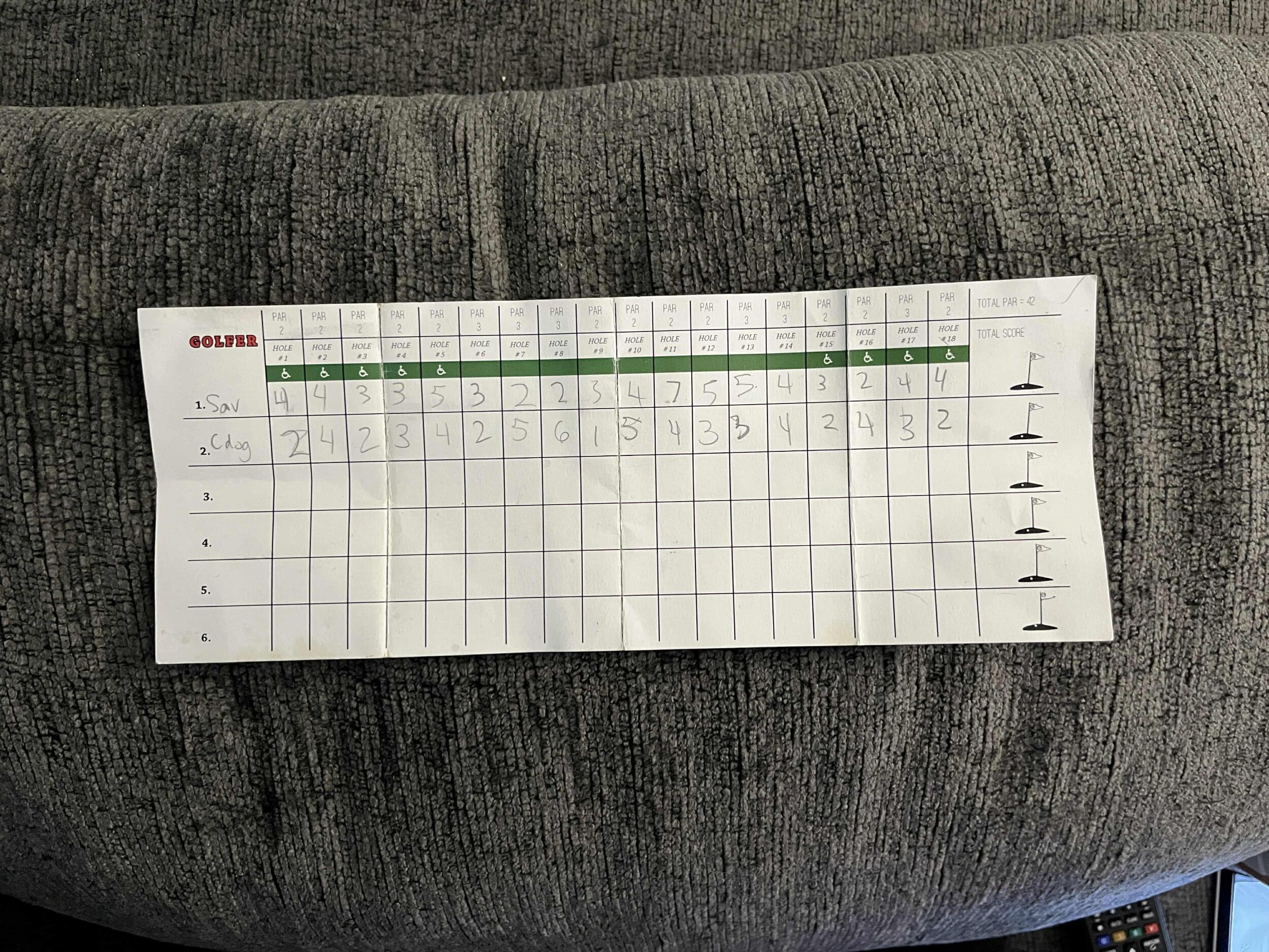 On September 10th, 2018, Colin and Savannah went mini golfing. After they were done and had arrived back to Colin's apartment, Colin unexpectedly asked Savannah to be his girlfriend! To this day, Savannah has kept the score card from that day of mini golfing in her center console of her vehicle!