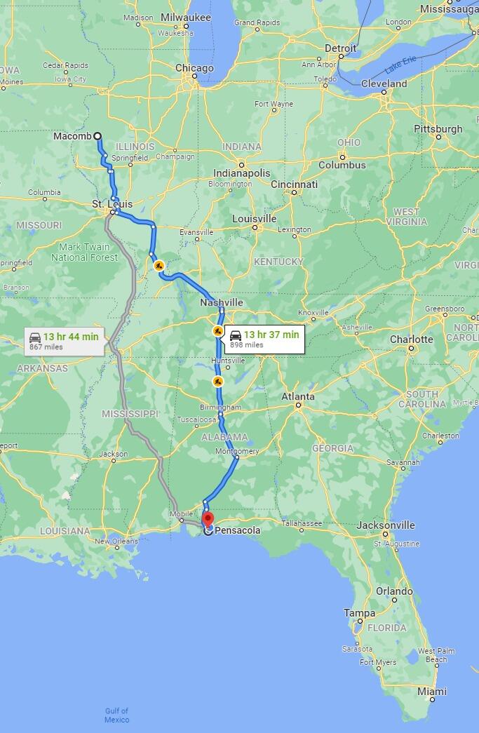 Our story begins with a move across country. Daniel's Brother Brad asked him to come be his roommate in Pensacola Florida . 