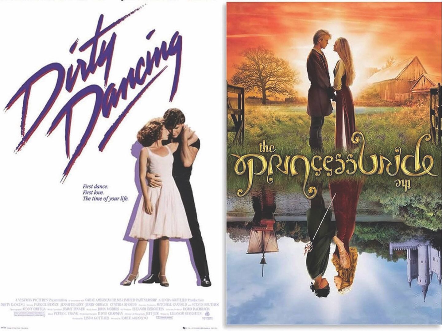 Collage of Dirty Dancing & The Princess Bride