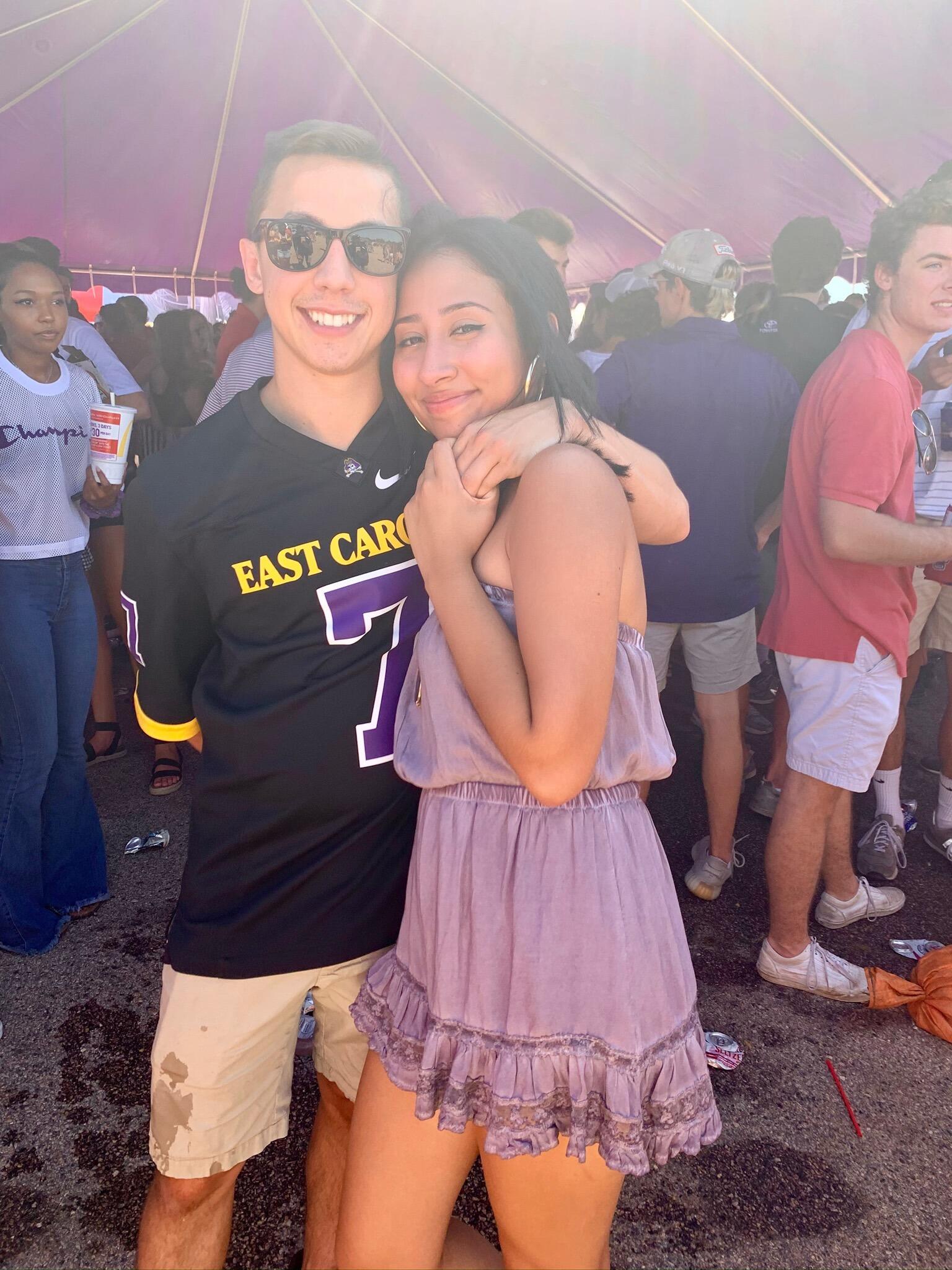 First photo together as boyfriend and girlfriend!