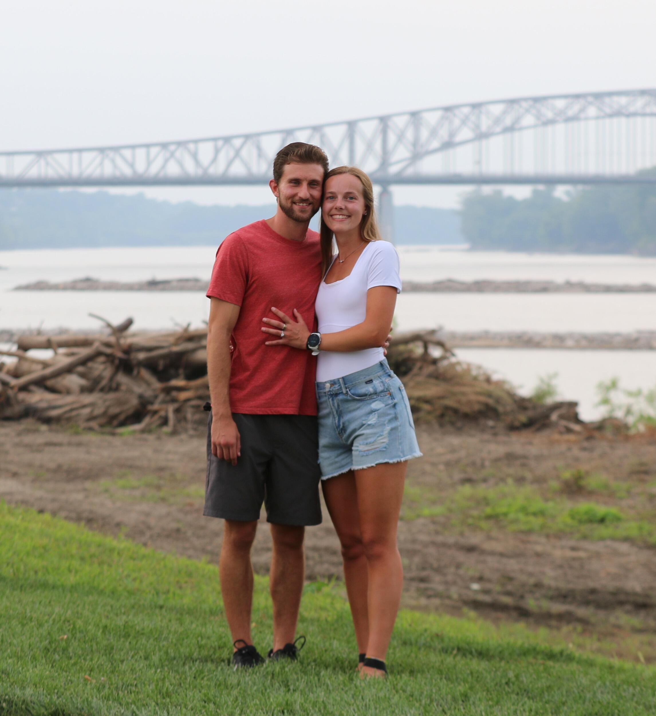 Michael proposed to Abby at Adrian's Island in Jefferson City!