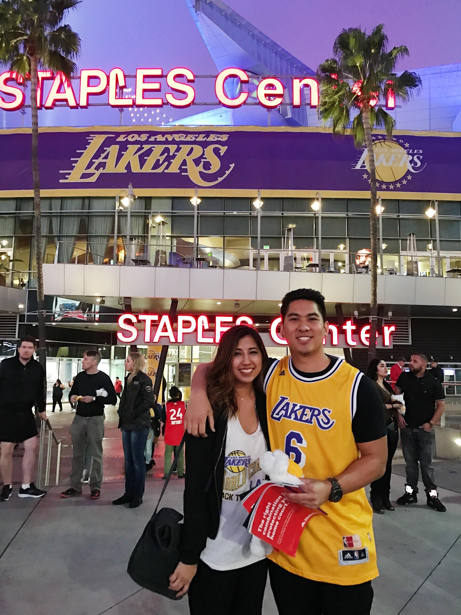 their first laker game together 