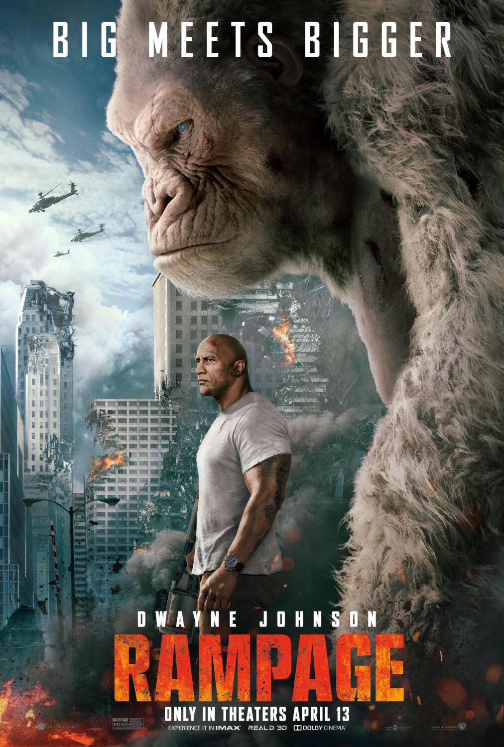 Rampage is #1 at the U.S. Box office.